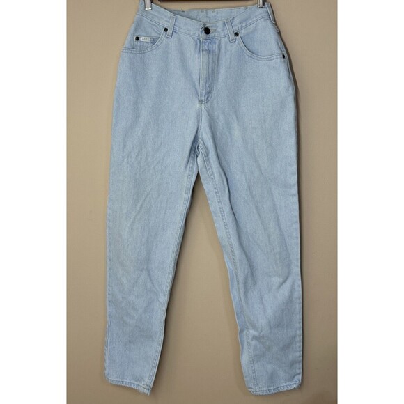 Vtg Lee Jeans  Women’s 10 Medium 29”x31” Light Blue Wash High Waist, Rise Mom - Picture 1 of 11